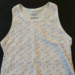 Constantia White Floral Tank Top